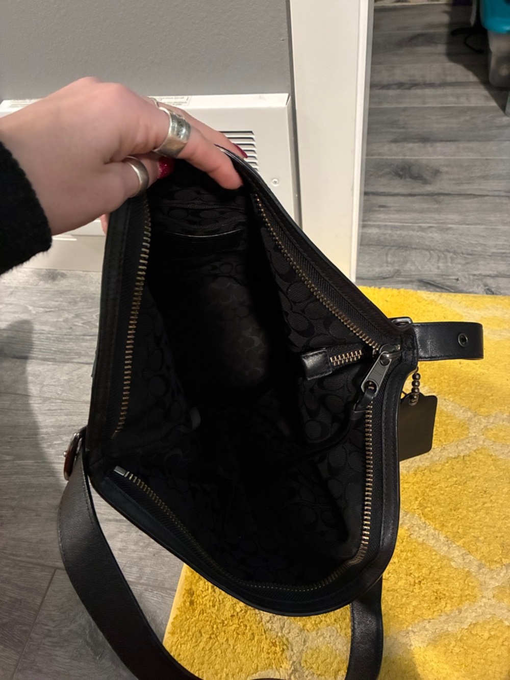 Coach Bleecker Leather Studded Bucket Bag - Picture 4 of 8